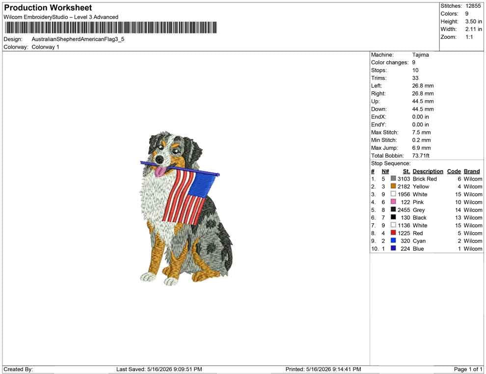 Australian Shepherd Embroidery Designs: Patriot Dog Embroidery File Cute Puppy Flag Embroidery Machine File 4th of July (Digital Download)