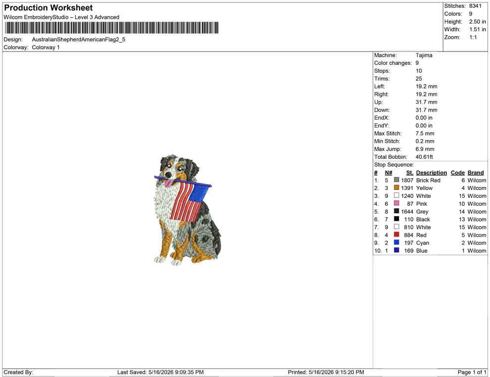 Australian Shepherd Embroidery Designs: Patriot Dog Embroidery File Cute Puppy Flag Embroidery Machine File 4th of July (Digital Download)