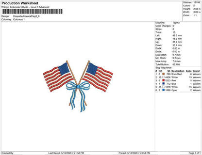 USA Flag Embroidery Designs: America 250 Machine Embroidery Files Patriotic Flag Embroidery Design (jef pes dst+) Instant Digital Download