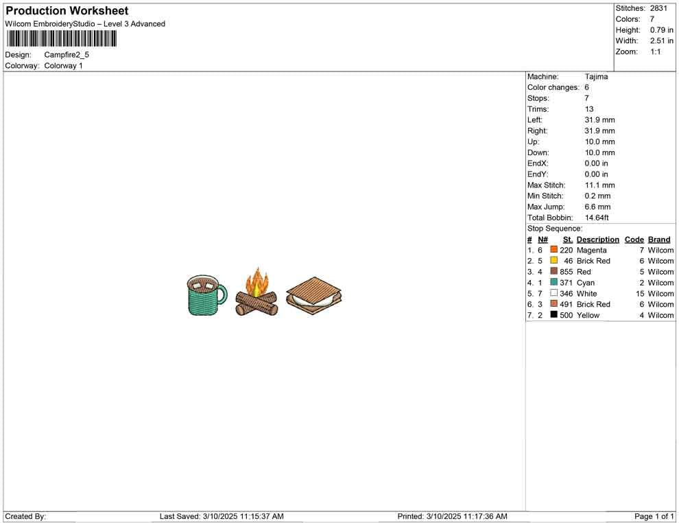 Camping Trip Embroidery Designs: Campfire, Smores, Hot Cocoa Machine Embroidery Files (PES DST EXP+) Instant Digital Download