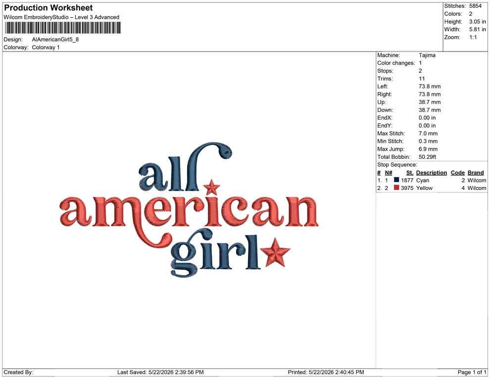 4th of July Embroidery Designs: All American Girl Embroidery Design Patriotic Machine Embroidery File PES DST JEF+ Instant Digital Download