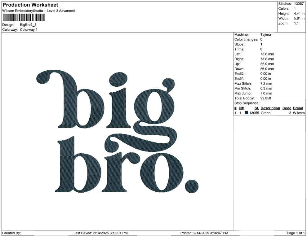 Big Brother Embroidery Designs: Big Bro Machine Embroidery File Sibling Shirt (PES DST JEF+) Baby Announcement Embroidery Design (Digital)