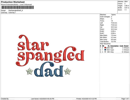 4th of July Embroidery Designs: Star Spangled Babe Machine Embroidery File (PES DST+) Patriotic USA Summer Embroidery Design