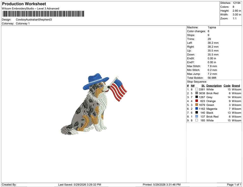 Australian Shepherd Embroidery Designs: Patriot Dog Embroidery File Cute Puppy Flag Embroidery Machine File 4th of July (Digital Download)