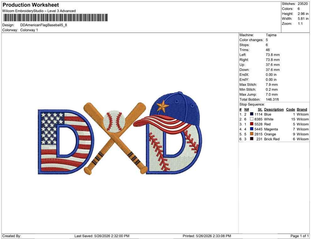 Father's Day Embroidery Designs: Baseball Dad Machine Embroidery File For Patriotic Dad (Digital Download) PES DST JEF+ Instant Download