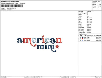 Independence Day Embroidery Designs: American Mini Embroidery Design Patriotic Machine Embroidery File PES DST JEF+ Instant Digital Download