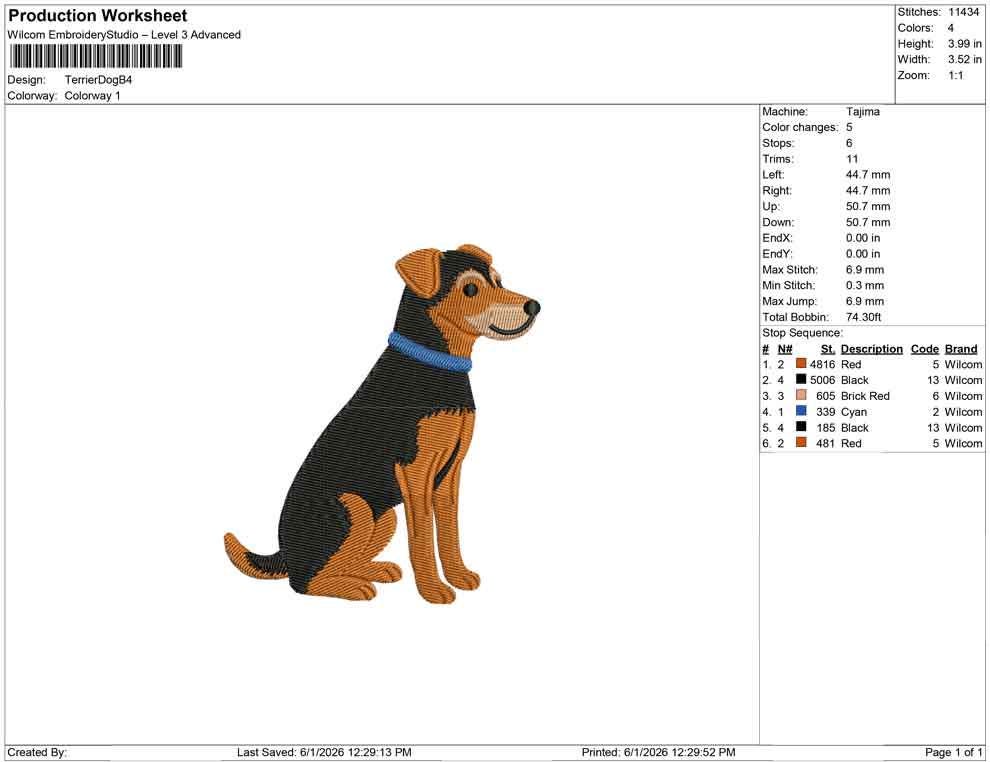 Patterdale Terrier Embroidery Designs: Dog Lover Embroidery File Patterdale Terrier Collar Embroidery File (PES JEF DST+) Instant Download