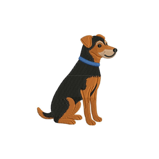 Patterdale Terrier Embroidery Designs: Dog Lover Embroidery File Patterdale Terrier Collar Embroidery File (PES JEF DST+) Instant Download
