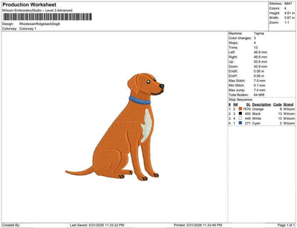 Vizsla Embroidery Designs: Magyar Vizsla Dog with Collar Embroidery File Hungarian Pointer Embroidery Machine File PES+ (Digital Download)