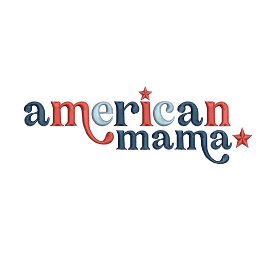 Independence Day Embroidery Designs: American Mama Embroidery Design Patriotic Machine Embroidery File PES DST JEF+ Instant Digital Download