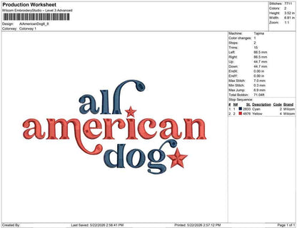 4th of July Machine Embroidery Design: Patriot Pet Embroidery Design Patriotic Police Dog Embroidery File PES DST JEF+ (Digital Download)