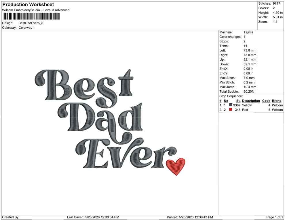 Father's Day Embroidery Designs: Best Dad Machine Embroidery File Best Pop Embroidery Files (JEF DST PES+) Instant Digital Download