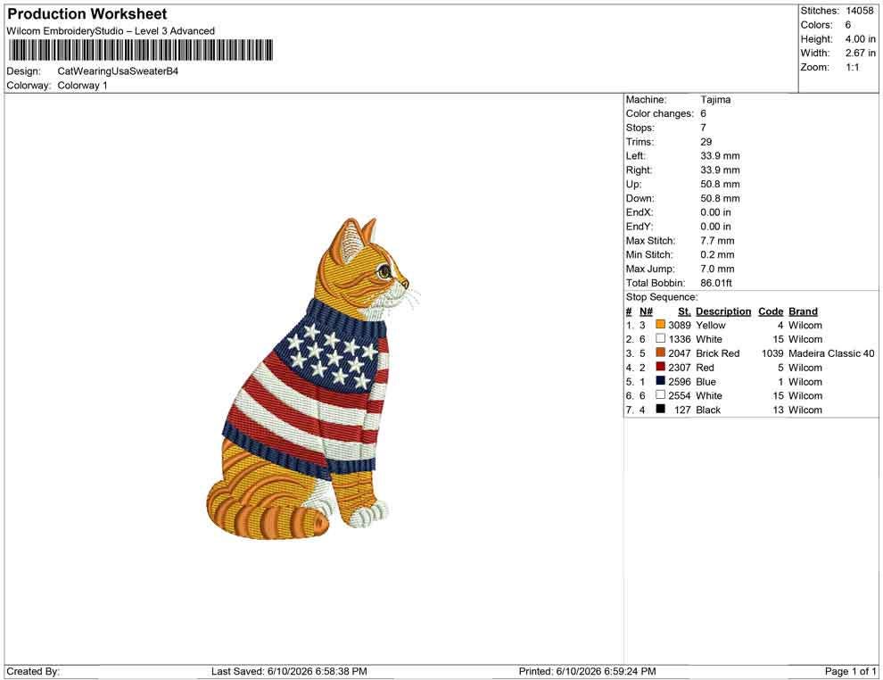 Patriotic Cat Embroidery Designs: American Cat Machine Embroidery File 4th of July Kitten Embroidery File (DST, PES, JEF+) Digital Download