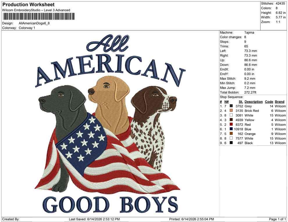 Patriotic Golden Retriever Embroidery Designs: Labrador Retriever Machine Embroidery File 4th of July Puppy Embroidery File (DST, PES, JEF+)