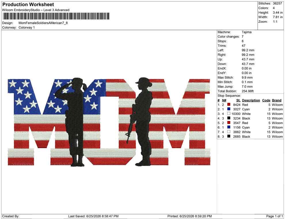Patriot Mom Embroidery Designs: American Army Mom Machine Embroidery File For Patriotic Mother (Digital Download) PES DST JEF+