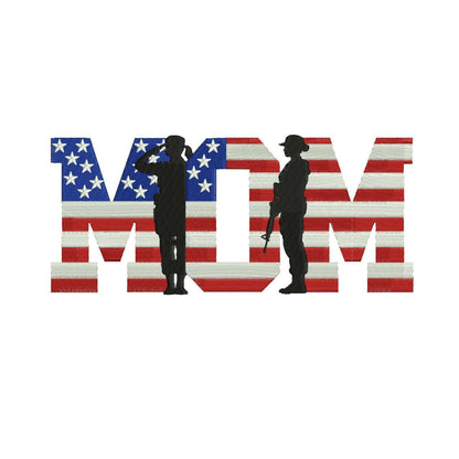 Patriot Mom Embroidery Designs: American Army Mom Machine Embroidery File For Patriotic Mother (Digital Download) PES DST JEF+