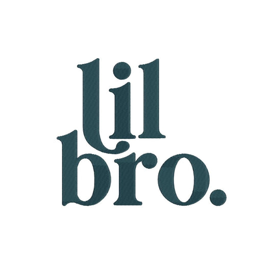 Little Bro Embroidery Designs: Lil Bro Machine Embroidery Files Sibling Embroidery File (JEF DST EXP+) Instant Digital Download