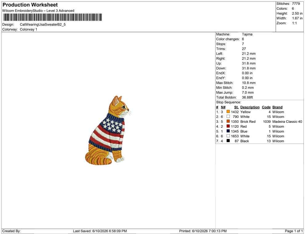 Patriotic Cat Embroidery Designs: American Cat Machine Embroidery File 4th of July Kitten Embroidery File (DST, PES, JEF+) Digital Download