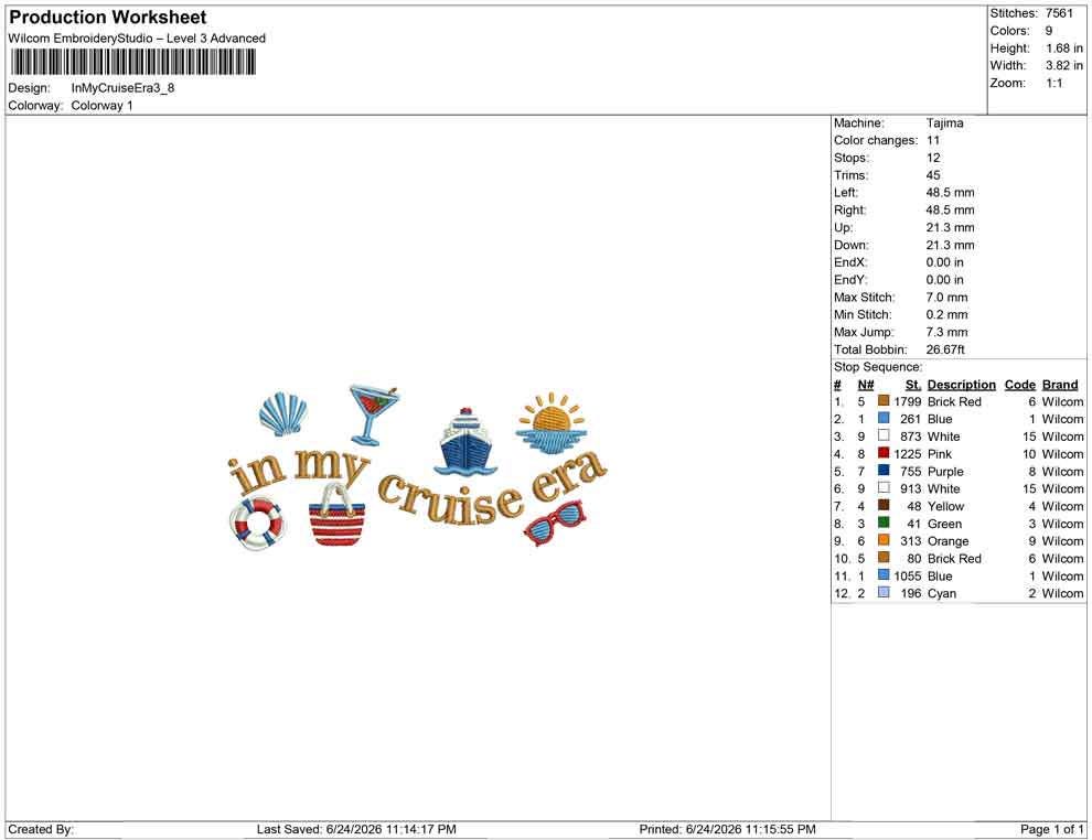 Cruise Era Embroidery Designs: Cruise Ship Machine Embroidery File (PES DST JEF+) Digital Download