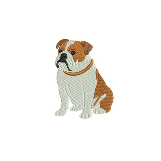 Bulldog Embroidery Design: American Bulldog Dog Machine Embroidery Files PES JEF DST+ (Digital Download)
