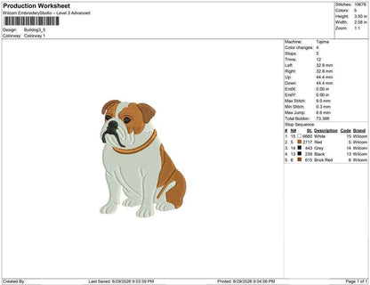 Bulldog Embroidery Design: American Bulldog Dog Machine Embroidery Files PES JEF DST+ (Digital Download)