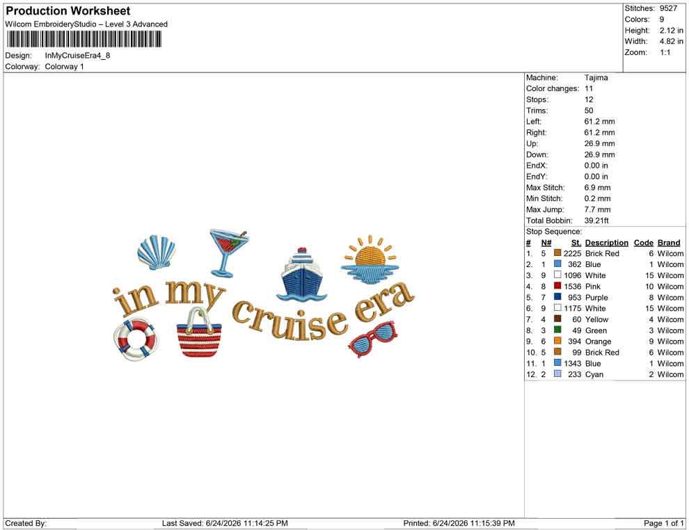 Cruise Era Embroidery Designs: Cruise Ship Machine Embroidery File (PES DST JEF+) Digital Download