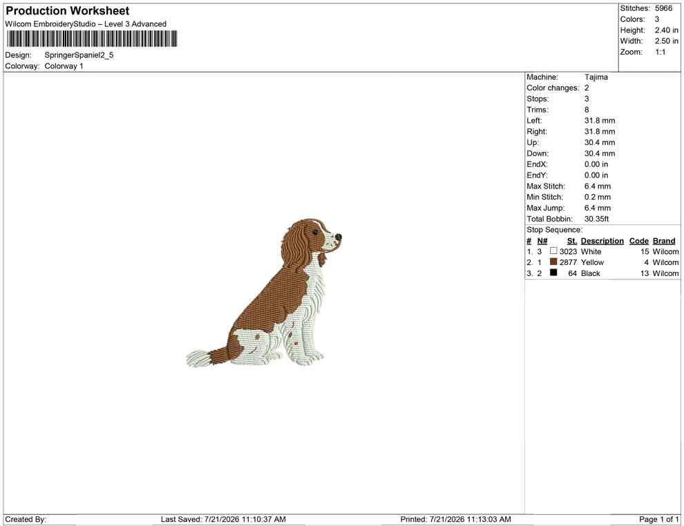 English Springer Spaniel Embroidery Designs: Dog Embroidery File Cute Puppy Embroidery Machine File (Digital Download) PES DST JEF+