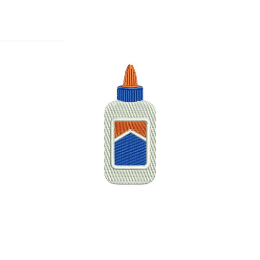 Glue Bottle Embroidery Design: Mini Glue Bottle Machine Embroidery File Craft School Teacher Glue Embroidery File (DST, PES, JEF, More)