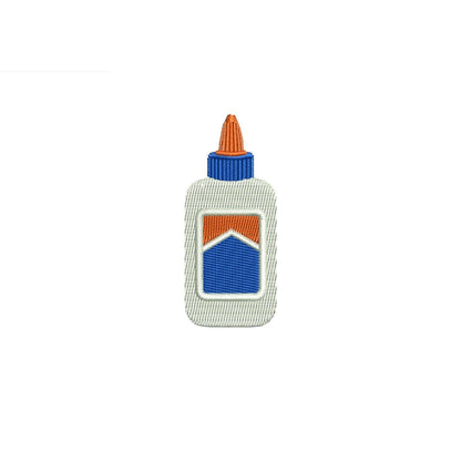 Glue Bottle Embroidery Design: Mini Glue Bottle Machine Embroidery File Craft School Teacher Glue Embroidery File (DST, PES, JEF, More)