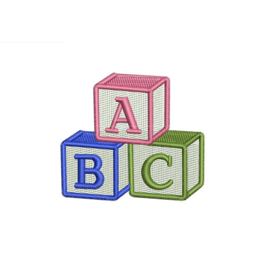 Back To School Embroidery Designs: Baby Building Blocks Machine Embroidery File Nursery Name Alphabet Blocks Embroidery Design