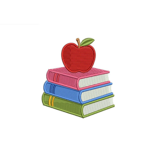 Back To School Embroidery Designs: Apple Machine Embroidery File Teacher Apple Embroidery PES DST JEF (Instant Download)
