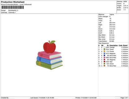 Back To School Embroidery Designs: Apple Machine Embroidery File Teacher Apple Embroidery PES DST JEF (Instant Download)