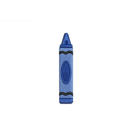 Colored Crayon Embroidery Design: Mini Crayon Machine Embroidery File School Teacher Crayon Design (DST, PES, JEF, More) Digital Download