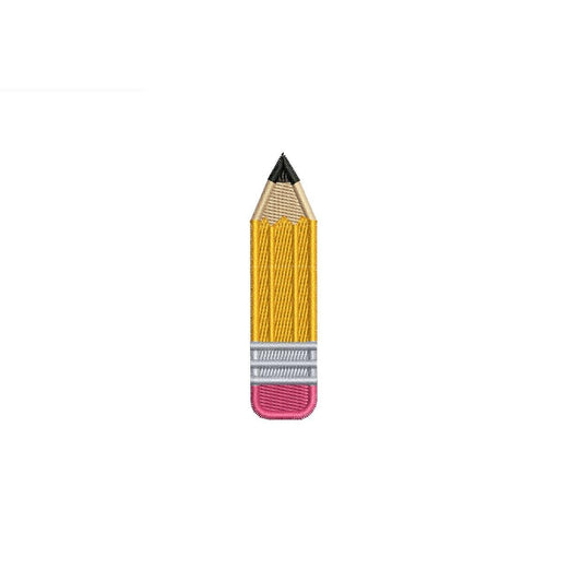 BTS Embroidery Designs: Back To School Machine Embroidery Files Number 2 Pencil Embroidery Design Digital Download (PES DST+)