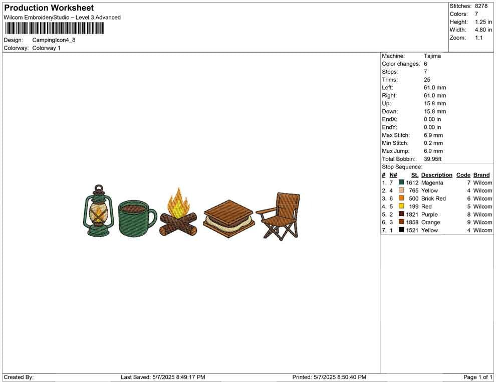 Camping Embroidery Designs: Campfire Lantern Coffee S'mores Camp Chair Machine Embroidery Files Winter Outdoor Embroidery (Digital Download)