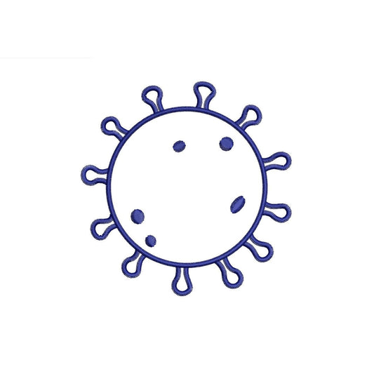 Coronavirus Embroidery Design: Science Virus Machine Embroidery File Microbiology Embroidery Coronavirus Design (DST, PES, JEF)