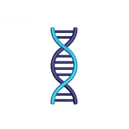 DNA Helix Embroidery Design: Science Genetics Machine Embroidery File Biology Lab Embroidery DNA Helix Design (Instant Digital Download)