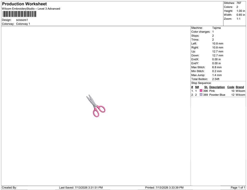 Back To School Embroidery Designs: School Scissors Machine Embroidery File Small Icon Embroidery Files (Digital Download) PES DST JEF+