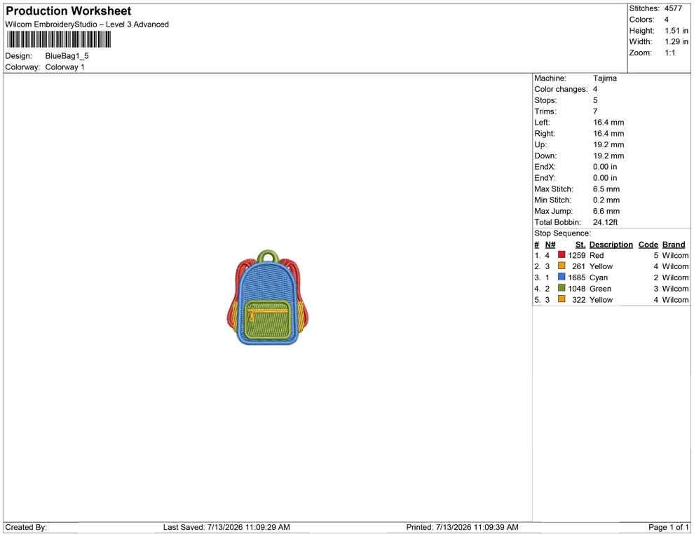 Backpack Embroidery Designs With Front Pocket Machine Embroidery File Small Backpack Embroidery File Small PES Embroidery DST File