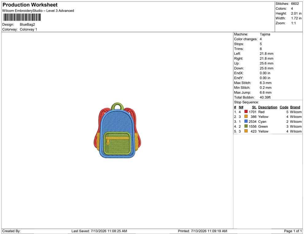 Backpack Embroidery Designs With Front Pocket Machine Embroidery File Small Backpack Embroidery File Small PES Embroidery DST File