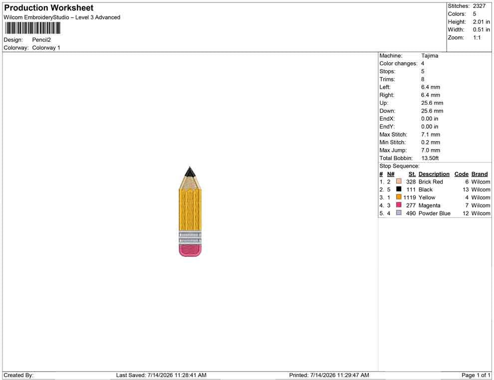BTS Embroidery Designs: Back To School Machine Embroidery Files Number 2 Pencil Embroidery Design Digital Download (PES DST+)