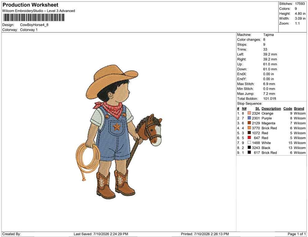 Cowboy Boy Embroidery Designs: Baby Machine Embroidery File Cowboy Boy Embroidery File (PES DST JEF+) Digital Download