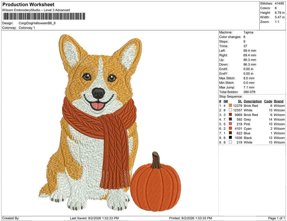 Corgi Embroidery Designs: Corgi Dog Embroidery Machine File Corgi Dog Fall Embroidery Design (Instant Digital Download) PES DST JEF+