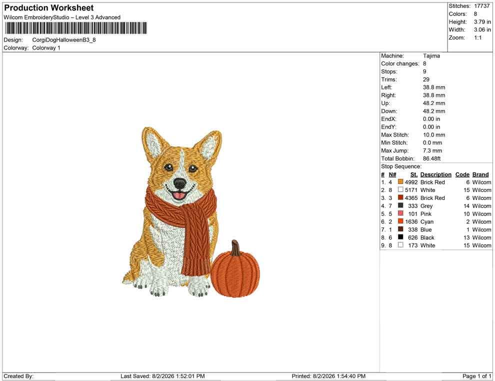 Corgi Embroidery Designs: Corgi Dog Embroidery Machine File Corgi Dog Fall Embroidery Design (Instant Digital Download) PES DST JEF+