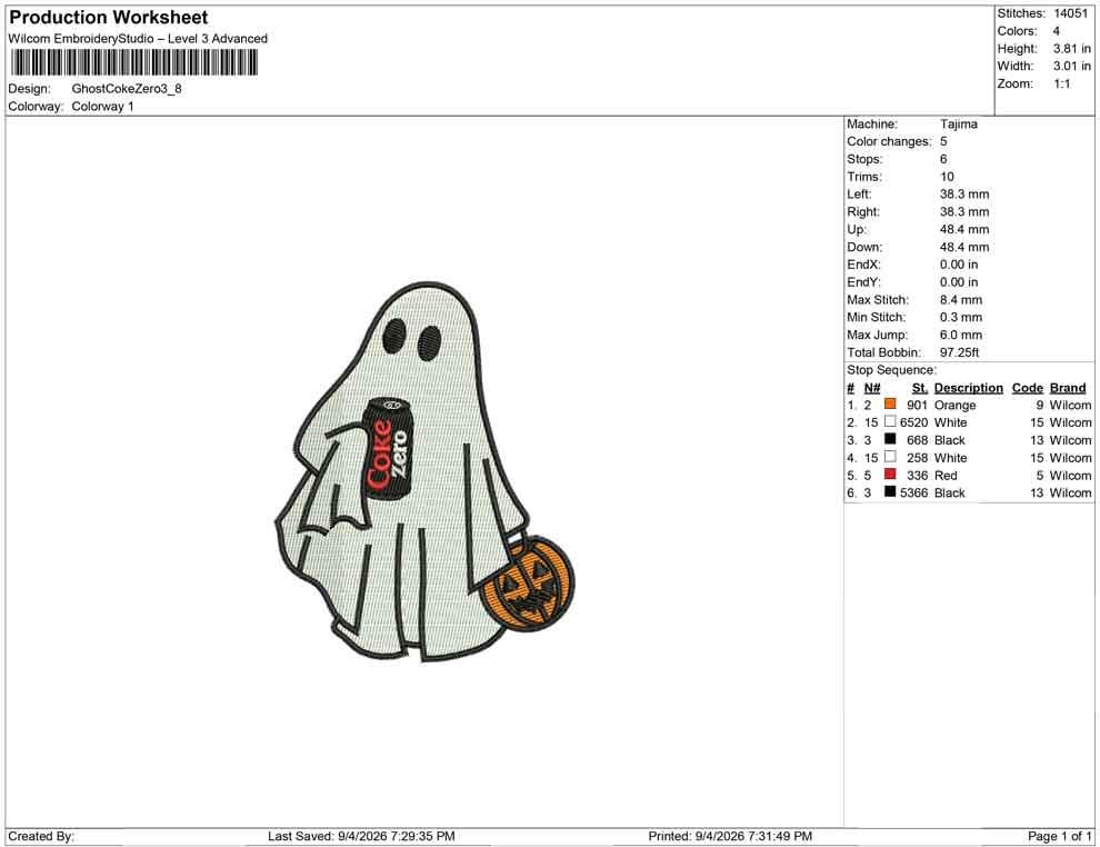 Ghost Embroidery Design: Halloween Machine Embroidery File (PES DST JEF more) Ghost Soda Can Pumpkin Pail Embroidery File (Instant Download)