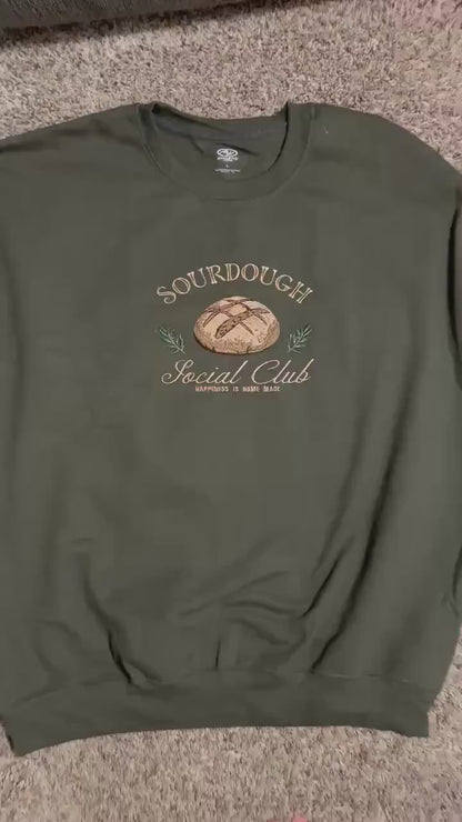 Sourdough Social Club Embroidery Design: Rustic Bread (Digital Download)